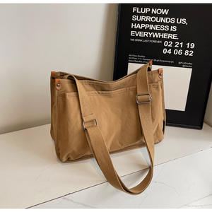 Bolso de mensajero diario de lona para mujer, sencillo y versátil, estilo coreano, clásico, de gran capacidad, cartero, <span class=keywords><strong>trabajo</strong></span>, ocio, bolso de hombro - Product Image 2