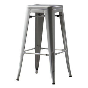 Chaises et tabourets de bar style français Taburete Alto en métal jaune Tabouret de bar moderne pour salon et cuisine - Product Image 2