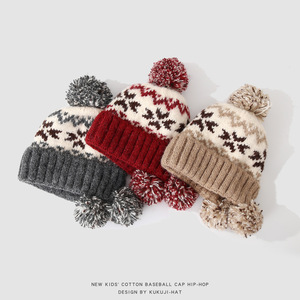 Gorro de invierno tejido para niños con pompones, orejeras cálidas a prueba de viento, unisex, de 2 a 4 años - Product Image 5