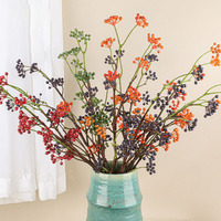 Groothandel 80Cm Kunstfruit Ornament Set Rood Blauw Gesimuleerde Bessen Groene Wijnstok Vruchten Klimop En Bloem Voor Woondecoratie
