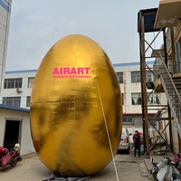Riesiges Aufblasbares Ei, Goldene Aufblasbare Eier, Aufblasbares Osterei zur Dekoration