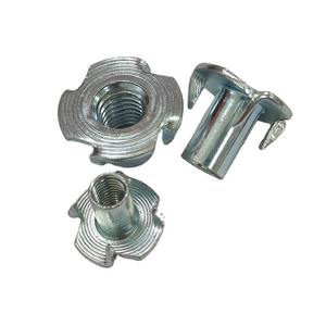 Écrous en T à 4 griffes, <span class=keywords><strong>insert</strong></span> fileté, classe 4.8 et 8.8, en acier au carbone zingué pour mur d'escalade, écrou en T galvanisé à quatre griffes - Product Image 2