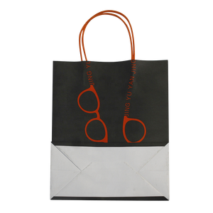 ถุงของขวัญบรรจุภัณฑ์ดีไซน์หรูหราทันสมั<span class=keywords><strong>ย</strong></span>ปี 2023 พร้อมโลโก้ของคุณเอง ถุงกระดาษใส่แว่นตาพร้อมหูหิ้ว สำหรับร้านแว่นตา - Product Image 4