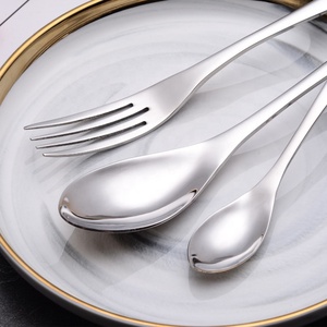 Chất lượng cao hiện đại nhà hàng sang trọng dao kéo Sliver kim loại không gỉ muỗng nĩa bạc 4-Piece Hộp Quà Tặng Flatware <span class=keywords><strong>Set</strong></span> - Product Image 4