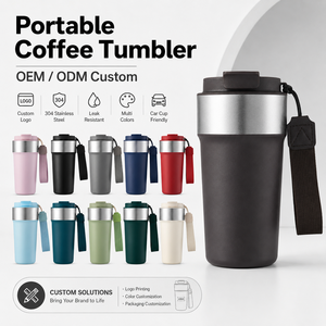 Vaso Térmico Personalizado para Café, Taza Portátil para Viajeros, Regalo Empresarial, Taza Promocional con Asa de Transporte - Product Image 2
