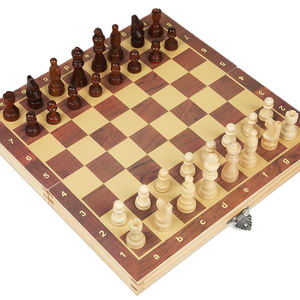 Échiquier pliant classique en bois jouets éducatifs d'intérieur en métal jeu d'échecs jouets vente en gros - Product Image 3