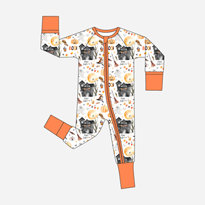 Pigiama in Viscosa di Bambù con Motivi Floreali, Scatola Misteriosa, <span class=keywords><strong>Abbigliamento</strong></span> da Notte per Neonati e Bambini, con Cerniera, Traspirante, Anti-Restringimento - Product Image 2