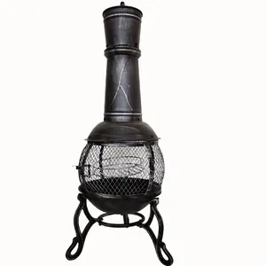 Popular Cast Iron Chiminea in Heat Resistant Painted with Brown Carton Box