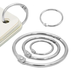 Wholesale Custom Metal Book Clip Office Binding Hinged <b>Notebook</b> Loose Leaf <b>Binder</b> Ring - Product Image 1