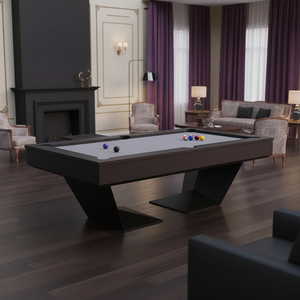 Table de billard multi-jeux Black Fusion United en bois massif et ardoise, avec poches en cuir et filet en coton, couleurs personnalisables - Product Image 2
