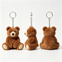 Porte-clés en peluche ours en peluche personnalisé OEM ODM, mini ours en peluche doux, porte-clés mignon, pendentif de sac, cadeau promotionnel avec logo personnalisé