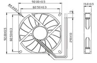 9215 9CM 12V 24V DC Axiallüfter 92x92x15mm DC Bürstenloser Motor Kühllüfter für Schlanke Kühlkörper Blade-Server