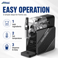 Nouvelle machine à slush portable N2J1-01 de 2 L, mini-machine commerciale à refroidissement rapide pour yaourt, glace aux fruits, sorbet au chocolat, eau glacée