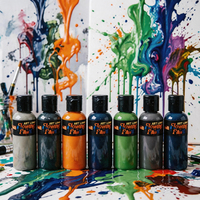 Peinture acrylique fluide colorée, pigment à haute fluidité en vrac pour la résine et la peinture artistique, vente en gros - Personnalisable