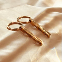 Grosir Gantungan Kunci Carabiner Baja Anti Karat 3D Vertikal Berukir Laser, Personalisasi, Tahan Air, Ringan, Hadiah Vintage