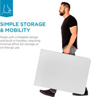Table pliante en plastique blanche de 6 pieds à prix d'usine, vente en gros, facile à transporter, table pliante d'extérieur avec poignée