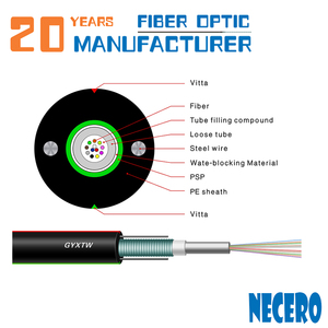 Cable de comunicación de <span class=keywords><strong>12</strong></span>/24/48 núcleos, Cable de <span class=keywords><strong>fibra</strong></span> óptica multimodo, Cable aéreo GYXTW <span class=keywords><strong>ADSS</strong></span> GYTA53 - Product Image 5