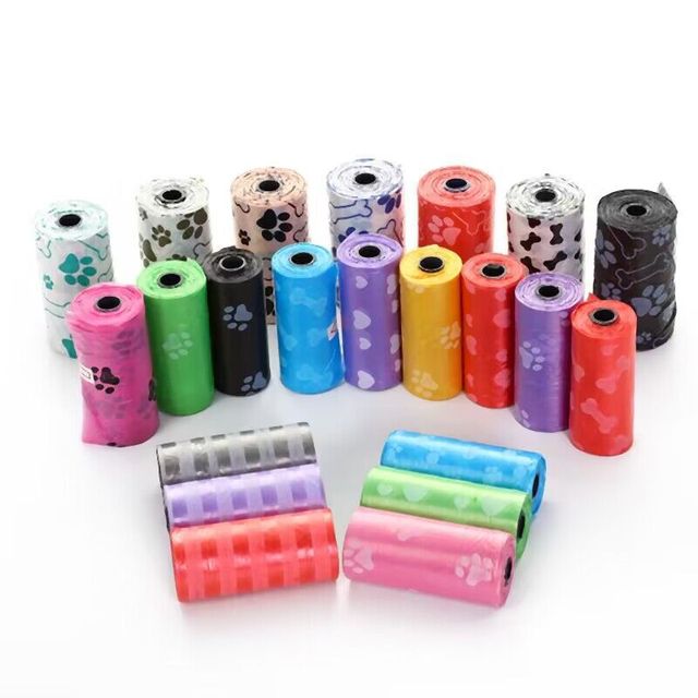 Eco-Friendly Plastic Printed Pet Poop Bags for Dogs Outdoor Waste Cleaning Factory Direct Supply