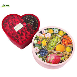 大きなハート型のバラのギフトボックス、透明な蓋付き、99本のバラのフルーツブーケ用の花の包装、特別な日に最適 - Product Image 6