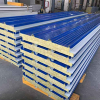 Panneau d'isolation thermique pour entrepôt industriel, matériau en acier pour toiture avec isolation en laine de roche et panneau sandwich en polyuréthane PU
