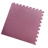 Macaron rose feuille motif EVA mousse Puzzle emboîtement Tatami tapis de sol de gymnastique pour les arts martiaux Yoga revêtement de sol protecteur
