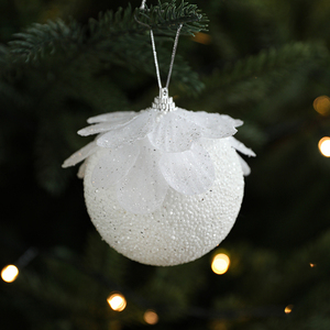 ลูกบอลโฟมสำหรับตกแต่งต้นคริสต์มาสวันคริสต์มาสลูกบอลสีขาวสำหรับตกแต่งต้นคริสต์มาสจำนวนมาก - Product Image 4