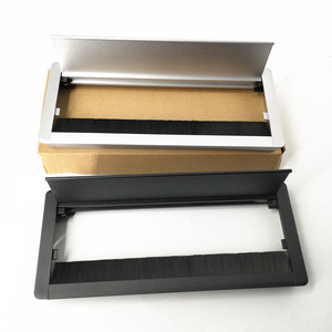 Matt Đen Hợp Kim Nhôm PC Bàn Hình Chữ Nhật Dây Cáp Grommet Hộp/Văn Phòng Bảng Quản Lý Cáp Hộp Lật Lên Cáp Grommet Hộp - Product Image 3