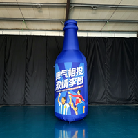 Bouteille de bière gonflable personnalisée en tissu Oxford, éclairage LED géant pour la publicité en extérieur, événements, fêtes, décoration, affichage