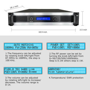 Transmisor FM Profesional de 2KW, Compacto, con DSP y DDS - Product Image 3