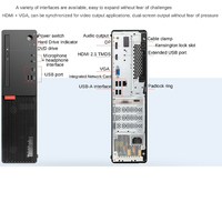 Lenovo ThinkCentre M760e Inter Core I3-14100 / I5-14400 8 Go DDR4 512 Go SSD 8,2 L Bureau professionnel pour le gouvernement et les entreprises
