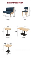 Café Thème Thé Restaurant Stand Hôtel Lait Thé Boutique Dessert Boutique Hamburger Boutique Table Chaise et Canapé Combinaison