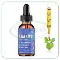 Ausreson OEM Kava Kava Racine Extrait Liquide 70% Gouttes Ashwagandha Supplément Boissons Kava Goutte pour Sommeil Calme et Soulagement du Stress