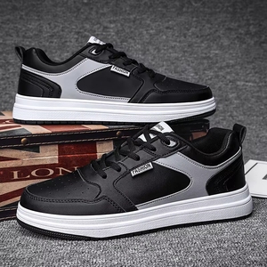 Baskets grande taille 47 pour adolescent, chaussures de sport basses respirantes en maille, en microfibre, décontractées pour hommes - Product Image 3