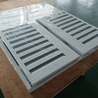 Cubierta de aluminio con revestimiento de PVDF para aire acondicionado, cubierta de rejilla para condensador, escudo de aluminio a prueba de óxido para edificios de oficinas de gran altura