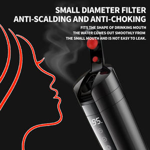 Coche portátil 12V 24V 400ml taza de calefacción calor eléctrico taza de agua pantalla LCD hervidor café té leche 304 acero inoxidable - Product Image 5