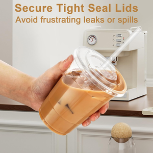 Gobelet jetable en PET de 360 ml pour boissons froides et fêtes - Design élégant et lisse de gobelet en PP de style vert - Product Image 3