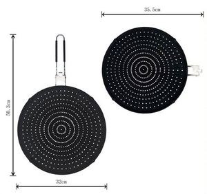 Protector de silicona plegable para salpicaduras de grasa en cocina, escurregrasa y colador de verduras - Product Image 3