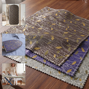 Tissu en coton imprimé avec motif feuilles <span class=keywords><strong>de</strong></span> vigne, enduit d'aluminium résistant à la chaleur, pour housse <span class=keywords><strong>de</strong></span> planche à repasser et maniques <span class=keywords><strong>de</strong></span> four - Product Image 3
