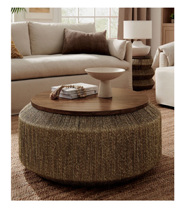 Mesa de Centro de Madera de Acacia Sólida para Espacios Modernos, Mueble de Diseño con Textura de Madera Distintiva - Product Image 5