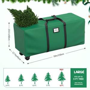 Christmas <strong>Tree</strong> <strong>Storage</strong> Bag 9Ft <strong>Xmas</strong> Christmas <strong>Tree</strong> <strong>Storage</strong> <strong>Box</strong> with Rolling Wheels Christmas <strong>Tree</strong> <strong>Storage</strong> Container - Product Image 6