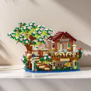 Modelo Transfronterizo 20206, Casa en el Árbol de Flores de Cerezo de Tres Modos, Compatible con Bloques de Construcción de Plástico ABS, Juguete de Construcción para Armar - Product Image 4
