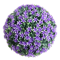Boule de fleurs artificielles en plastique réaliste, rose, suspendue, pour mariage, Saint-Valentin, remise de diplôme, fête des mères, Pâques, maison, jardin