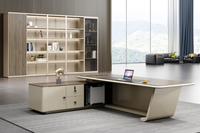 Bureau d'ordinateur personnalisé pour patron exécutif en usine Bureau de bureau de luxe en MDF moderne pour PDG