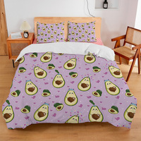 Parure de lit à motif avocat en promotion – Housse de couette confortable, épaisse et douce avec taies d'oreiller