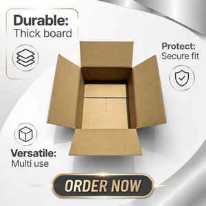 Caja de Embalaje de Cartón Corrugado Grande con Logotipo de Marca Personalizado, Materiales Reciclados, Laminación Mate, Cuatro Colores, para Envío y Mudanza - Product Image 1
