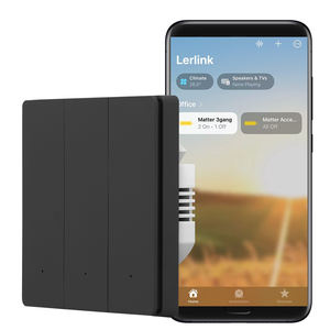 Matter Over Thread No Neutral Smart Switch Fonctionne avec Apple HomeKit Alexa Google <span class=keywords><strong>Assistant</strong></span> SmartThings Télécommande Interrupteur d'éclairage - Product Image 1