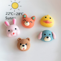 Breloques en résine plates faites à la main, mignonnes, en forme de poussin, lapin, chiot, ours, petit oiseau, grenouille, pour DIY
