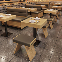 Table et chaise en bois massif sur mesure pour salons de thé et cafés, restaurants et restaurants de fondue chinoise