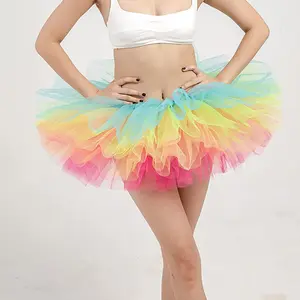 Women's Classic 5 Layered Tulle Tutu Skirt Great Princess Tutu And Adult Dance Skirt