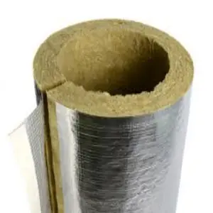 Tubo isolante per tubi a vapore in lana di roccia ASTM, copertura per tubi in lana di roccia minerale